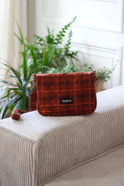 Sac À Main Matelasse Margault Tartan Camel Toffee