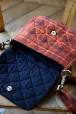 Sac À Main Matelasse Margault Tartan Camel Toffee