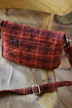 Sac À Main Matelasse Margault Tartan Camel Toffee