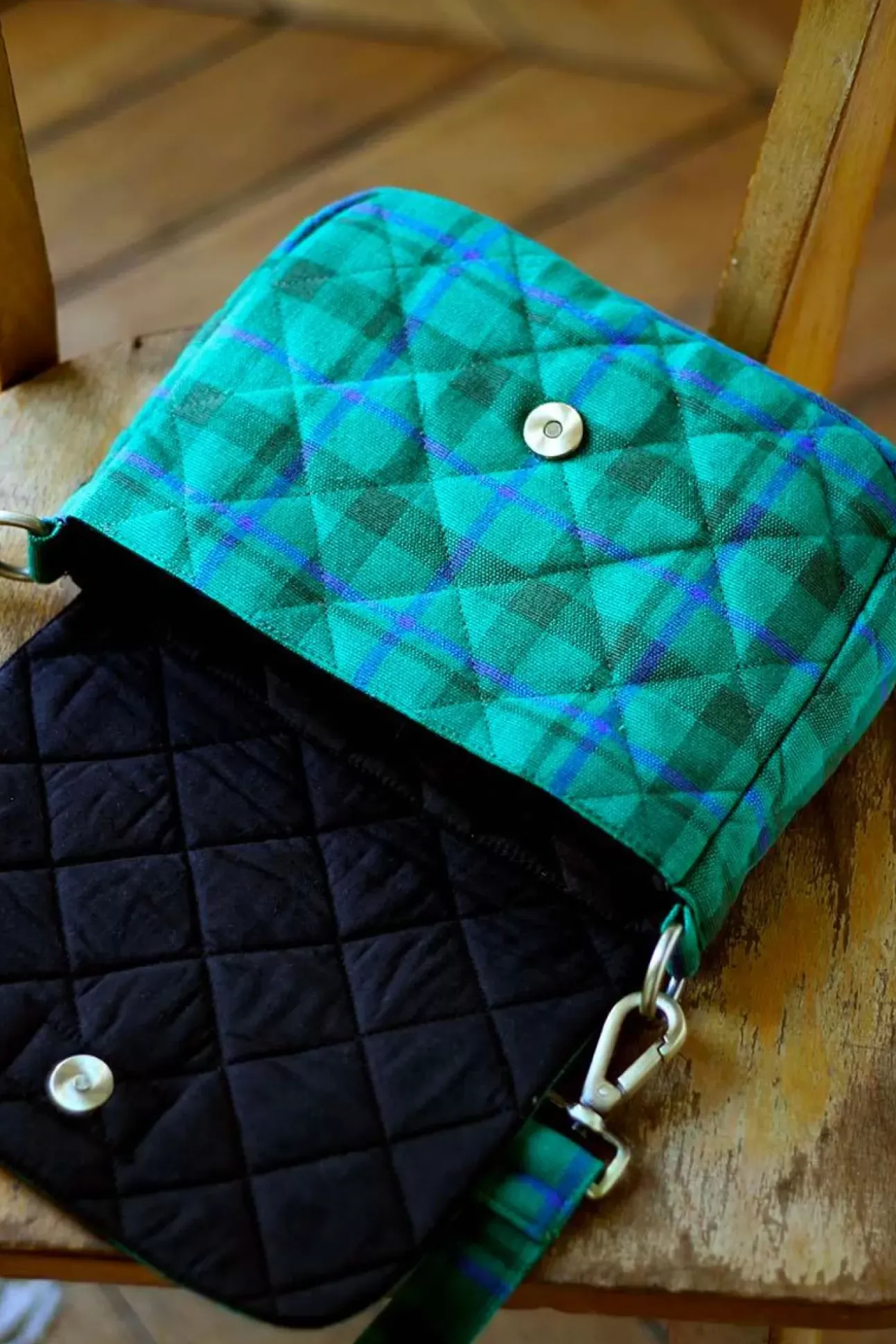 Sac À Main Matelasse Margault Tartan Vert Garden