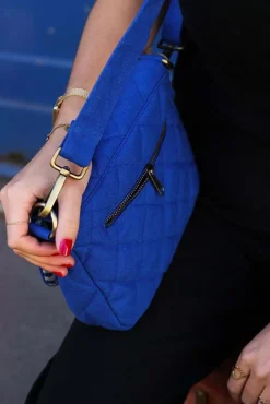 Sac À Main Matelasse Margault Bleu Electrique