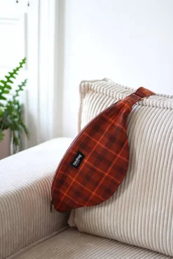 Sac Banane L Sasha Tartan Camel Toffee