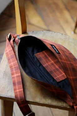 Sac Banane L Sasha Tartan Camel Toffee