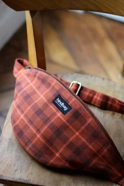 Sac Banane L Sasha Tartan Camel Toffee