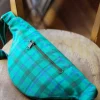 Sac Banane L Sasha Tartan Vert Garden