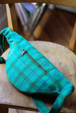 Sac Banane L Sasha Tartan Vert Garden