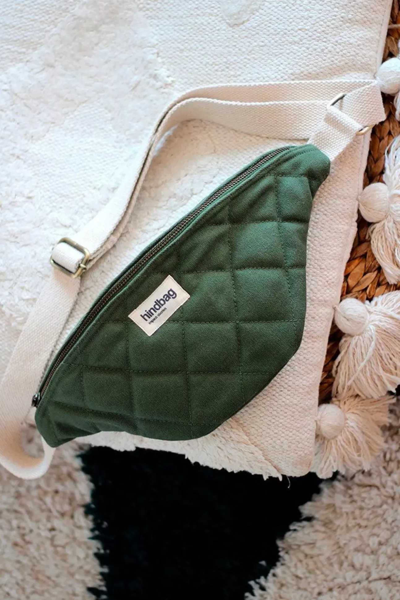 Sac Banane Matelasse Olivia Olive