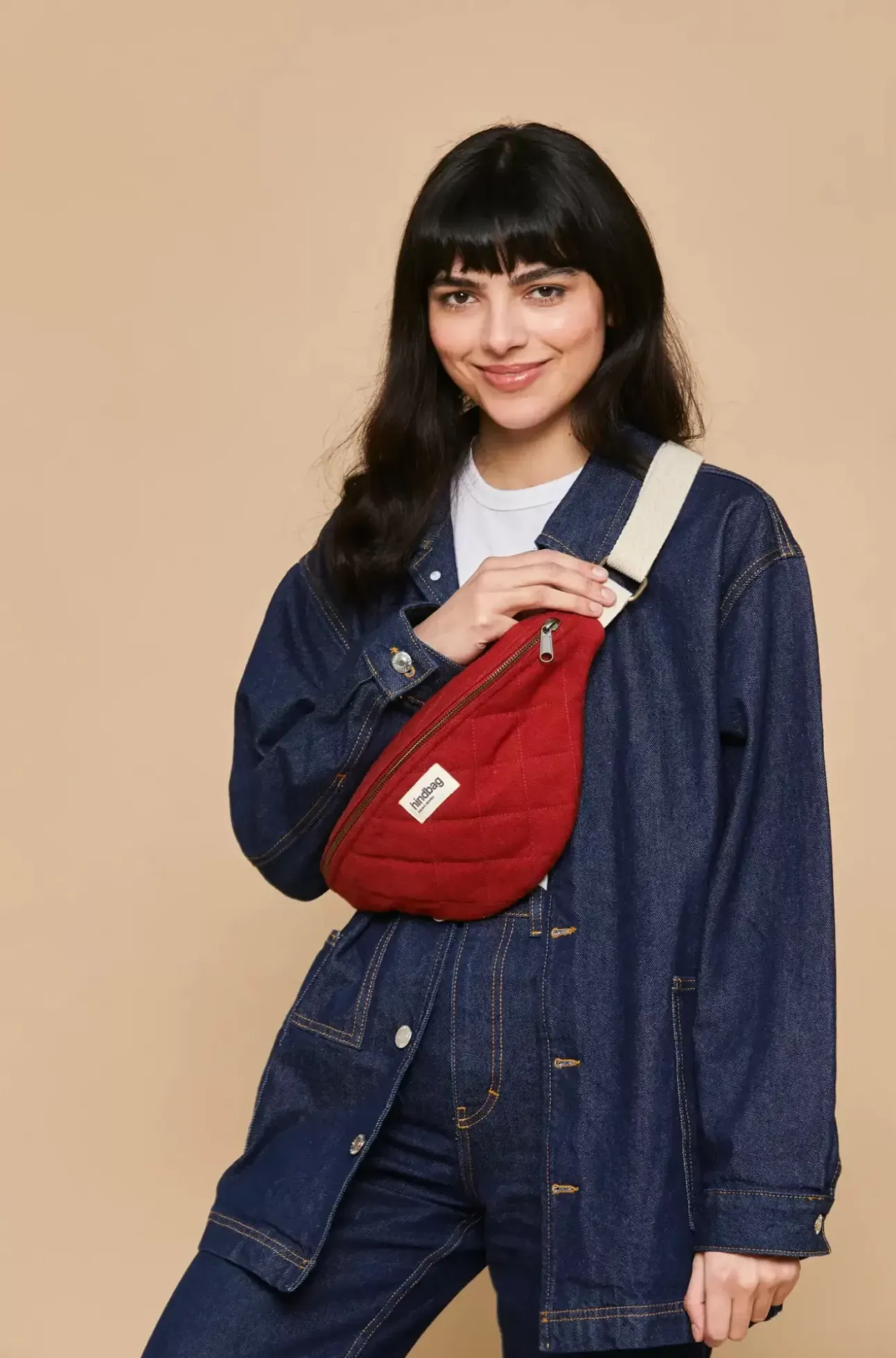 Sac Banane Matelasse Olivia Terracotta