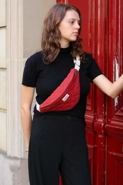 Sac Banane Matelasse Olivia Terracotta