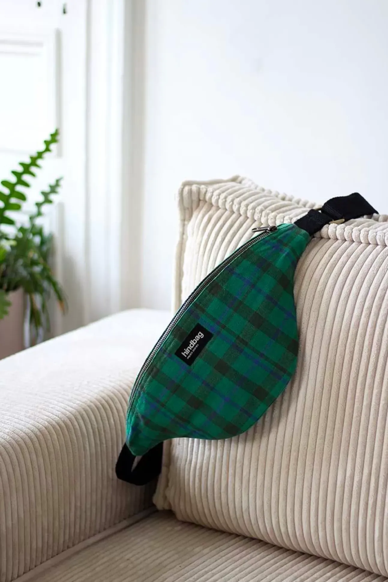 Sac Banane Olivia Tartan Vert Garden