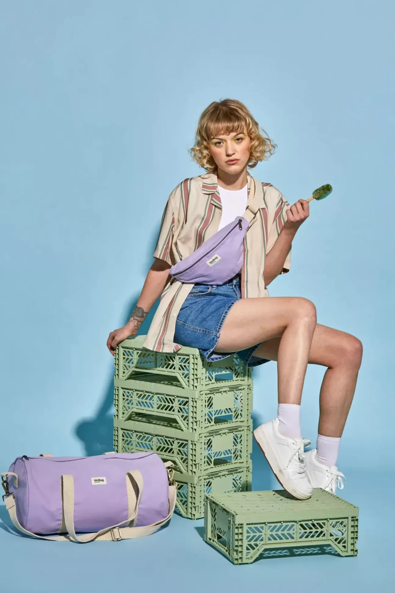 Sac Polochon Simon Lilas