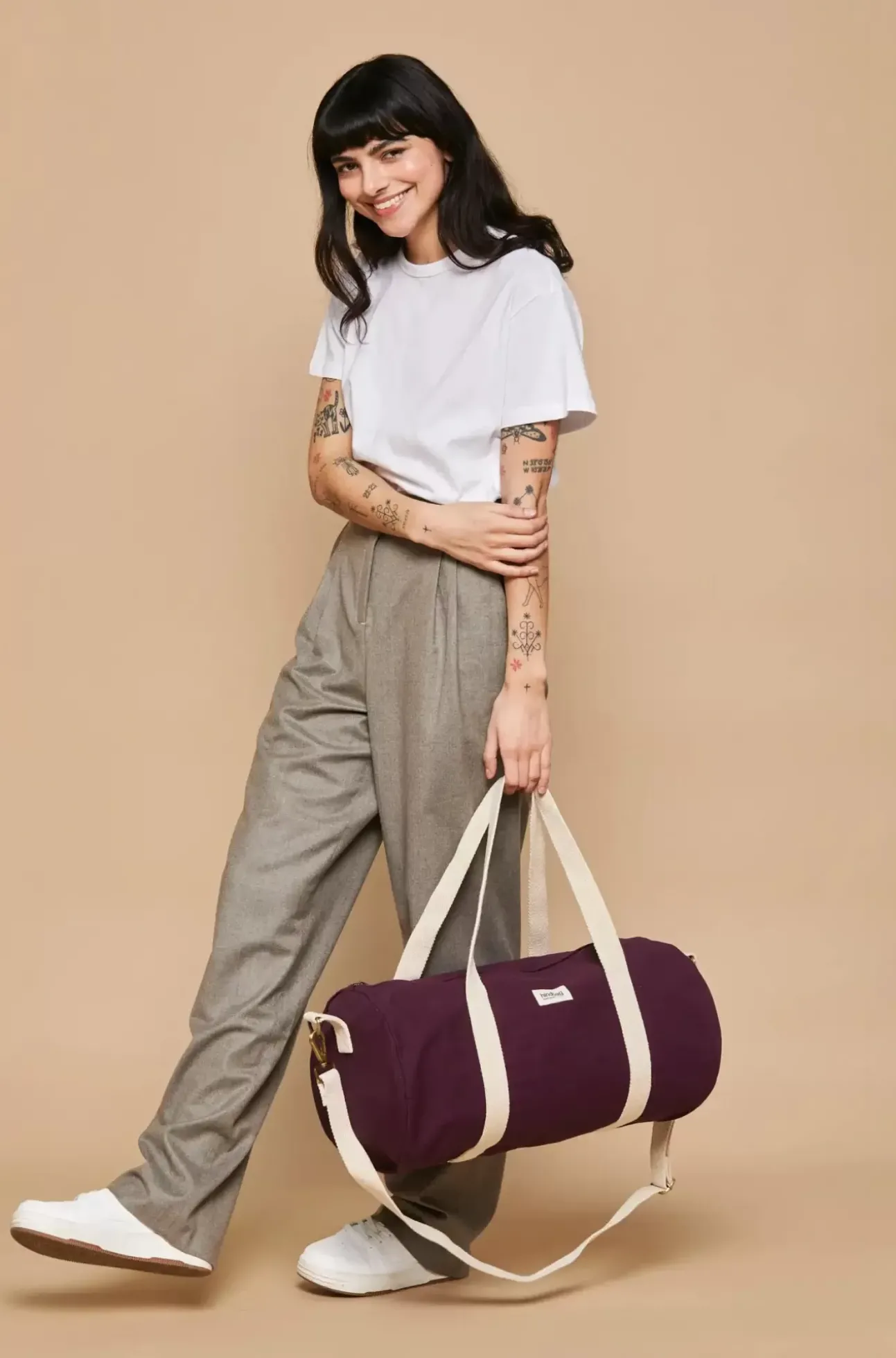 Sac Polochon Simon Prune